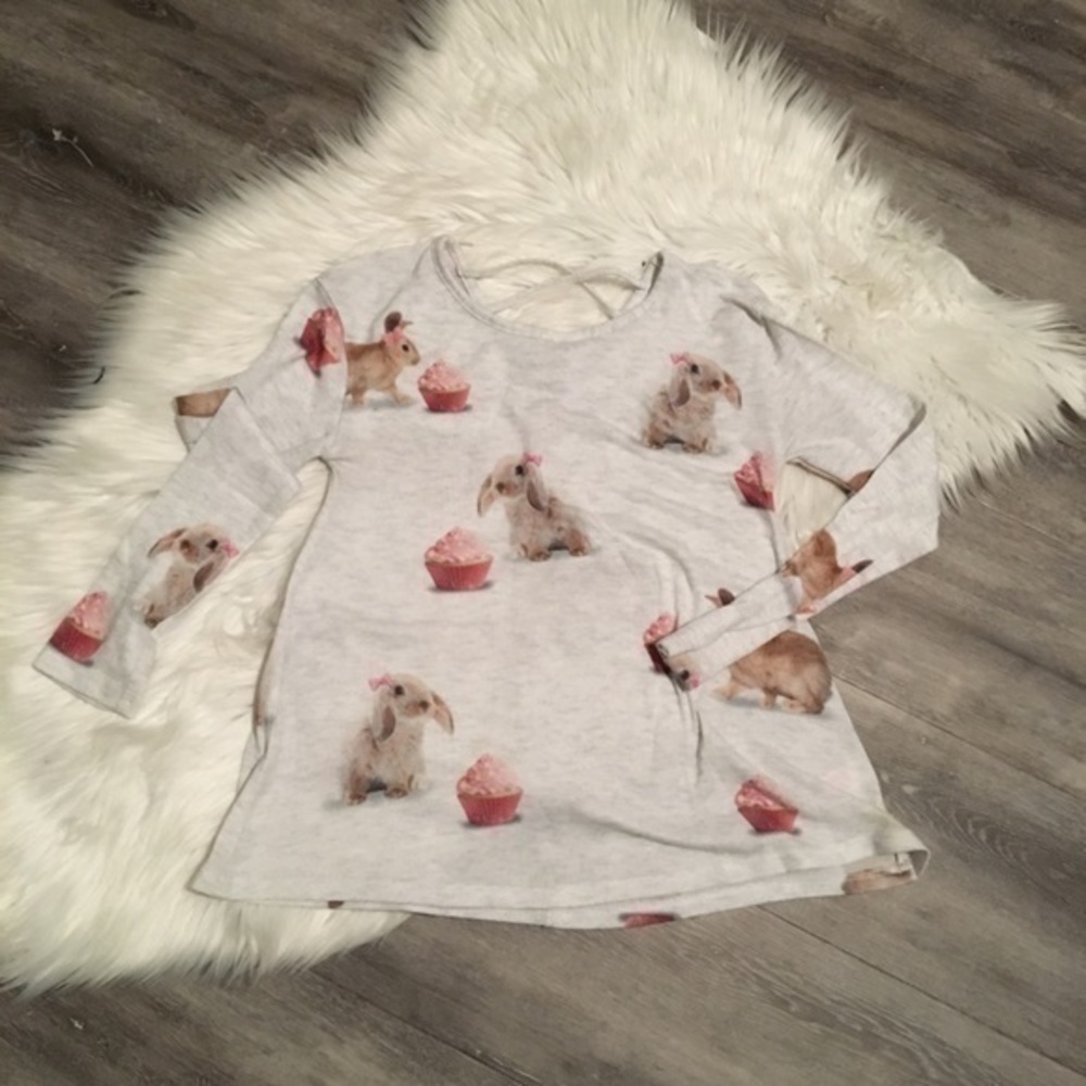 Justice girls bunny and cupcake shirt - Picture 1 of 6